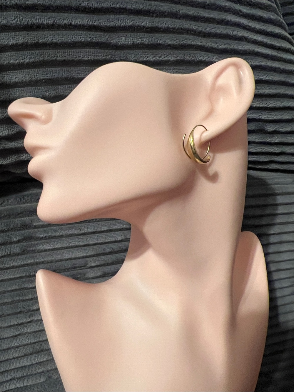 OTHMAR Danish Gold-Plated 925 Sterling Silver Swirl Hoop Earrings